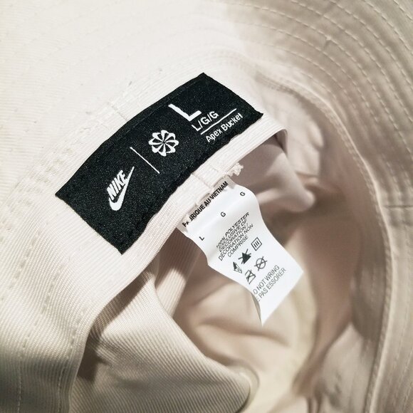 NEW Nike Unisex Swoosh Apex Bucket Hat Light Orewood Brown/Sail Size M or L $30 - Picture 10 of 13